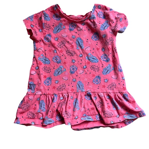 Toddler Girls Star Wars Peplum Tee Shirt 2t-4t - Picture 1 of 3